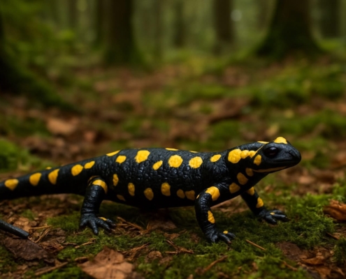 Für Hunde ist der Feuersalamander hochgiftig – im Notfall sofort einen Tierarzt aufsuchen